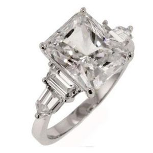 925 Silver Princess Cut Imperial Ring